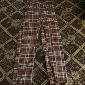 plaid wide legged pants!